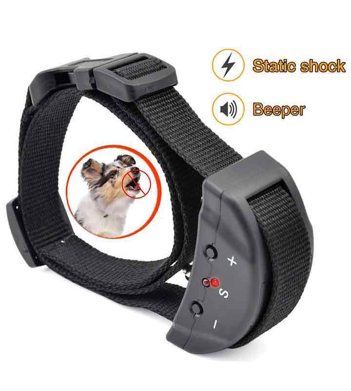 Anti-Bark collar with battery, beep and static shock.